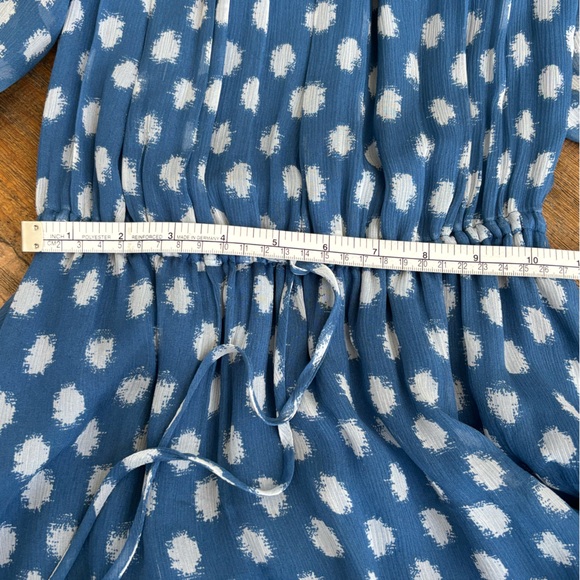 Diane Von Furstenberg Blue Camila Silk Chiffon High Low Dress - Picture 7 of 10